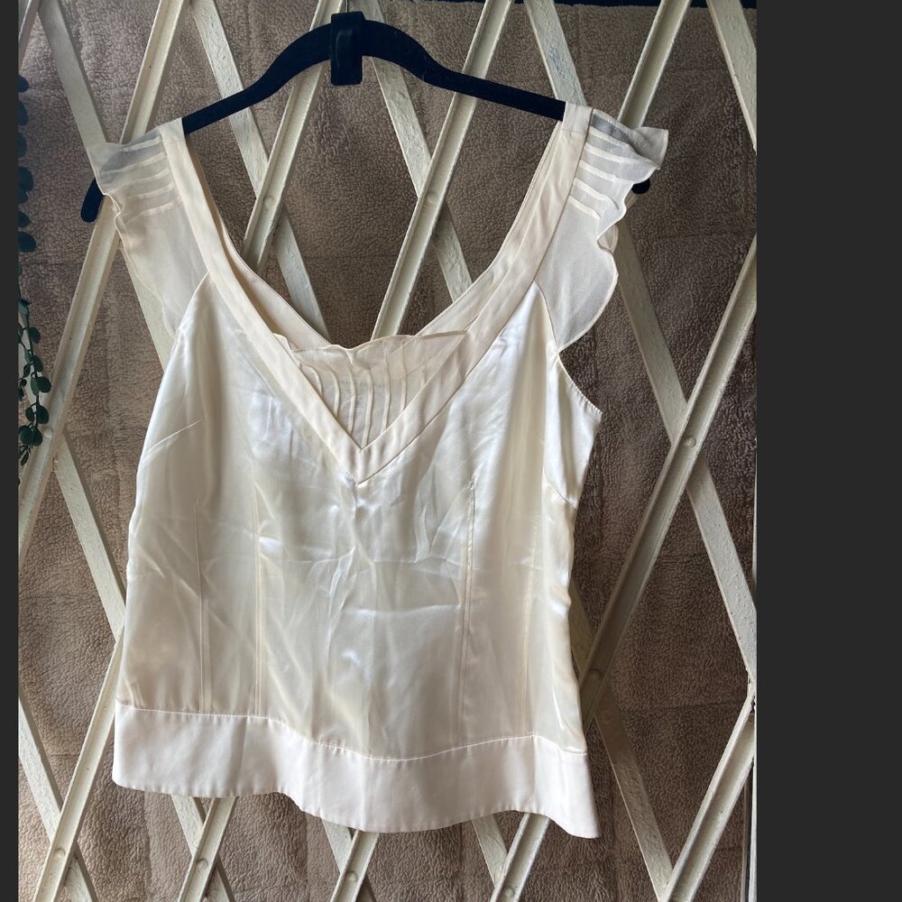 Cream Silk Banana Republic Tank Sz4